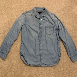 J.Crew Always Cotton Chambray Shirt Size 4